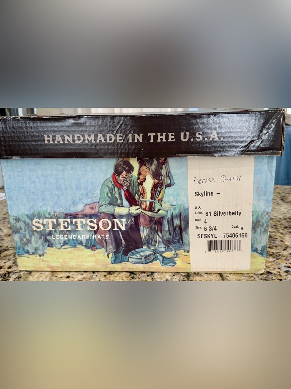 NIB Stetson Skyline 6X Silverbelly Fur Felt Cowboy Hat Western 6 3/4 - Picture 8 of 13